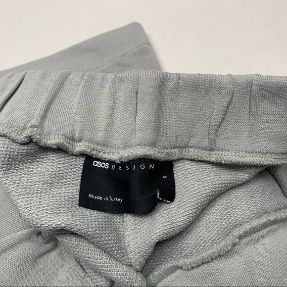 Asos Design Set Oversized Jersey Shorts With Belt Gray Sz S NWT - Picture 11 of 11